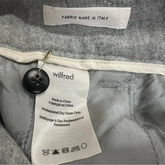 Aritzia Wilfred Jallade Grey Wool Crop Pants Size 2 - Picture 7 of 13